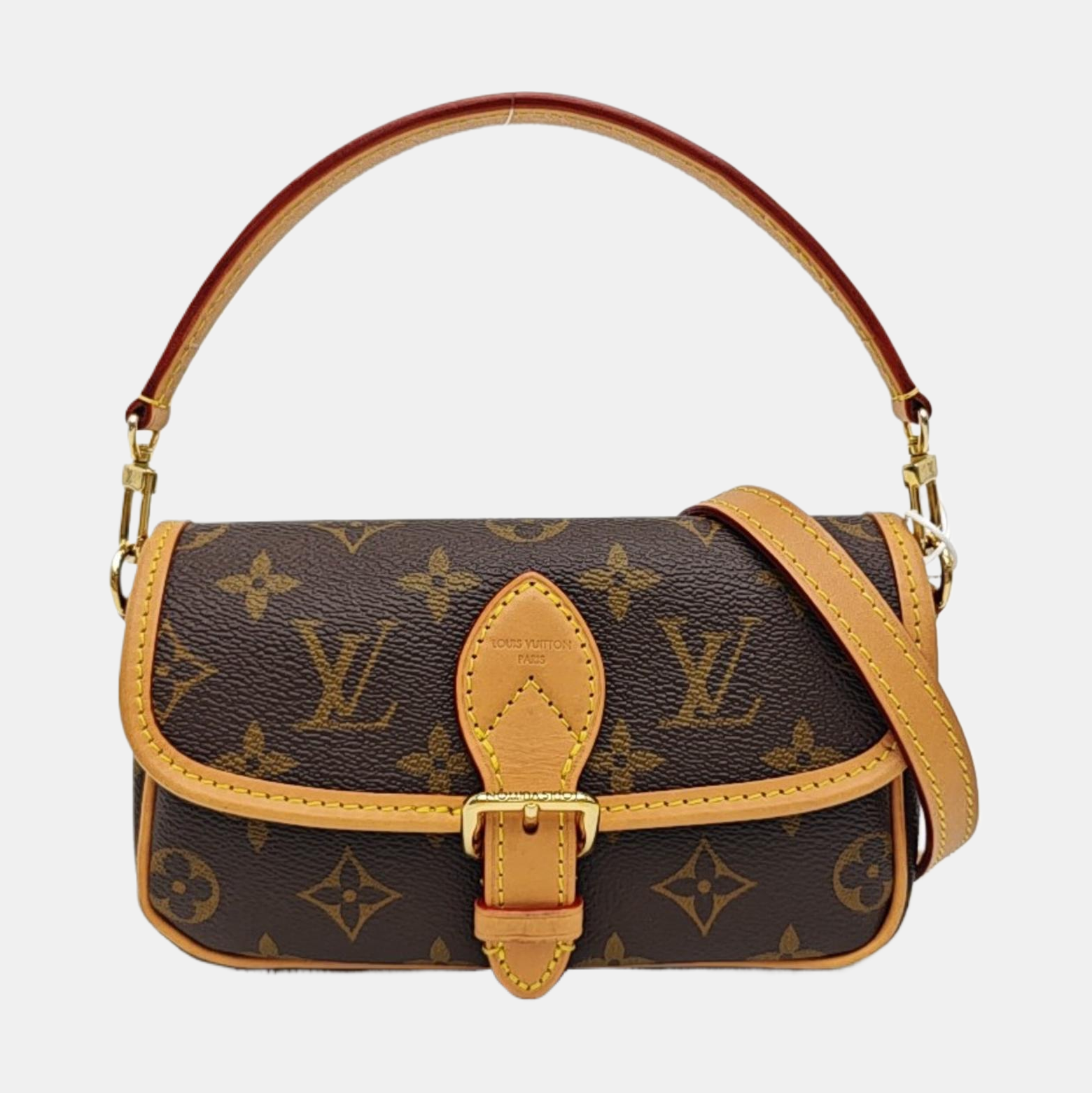 DIANE Nano Monogram Coated Canvas Brown
