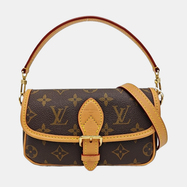 DIANE Nano Monogram Coated Canvas Brown