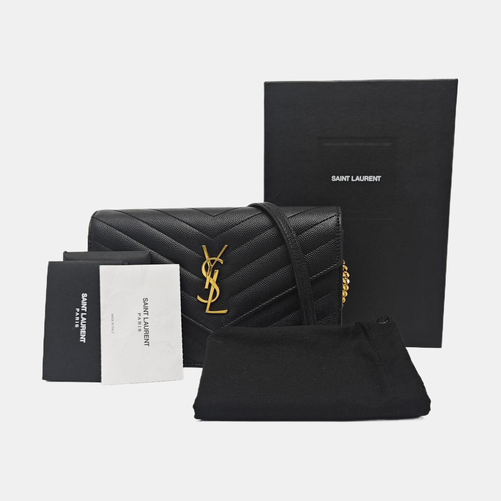 MONOGRAM WOC Chevron Calfskin Black
