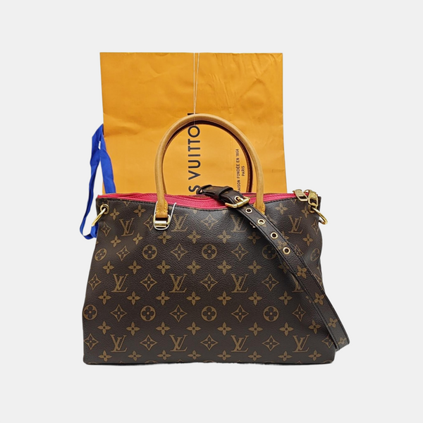 PALLAS MM Monogram Coated Canvas Brown