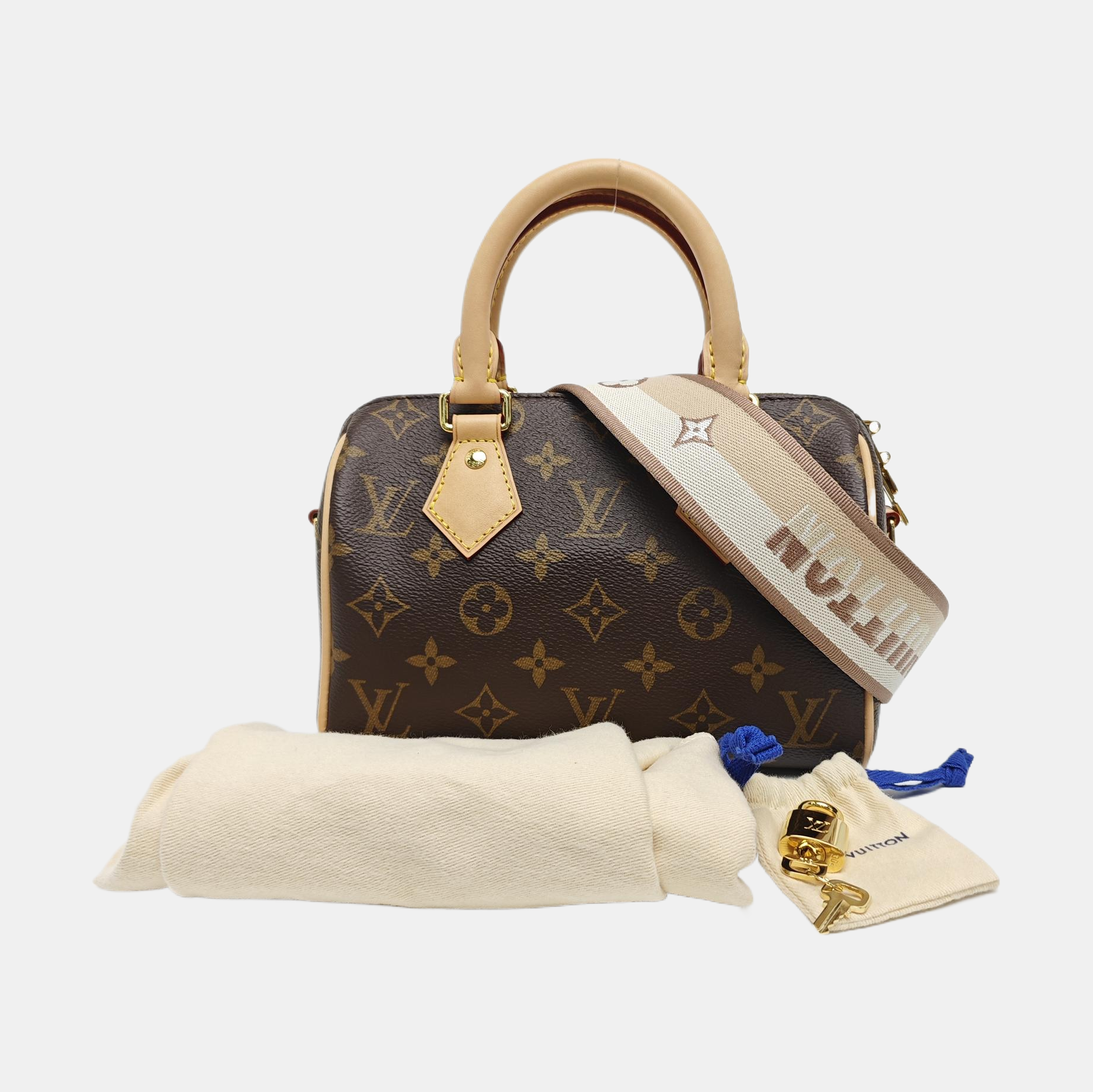 SPEEDY 20 Monogram Coated Canvas Brown