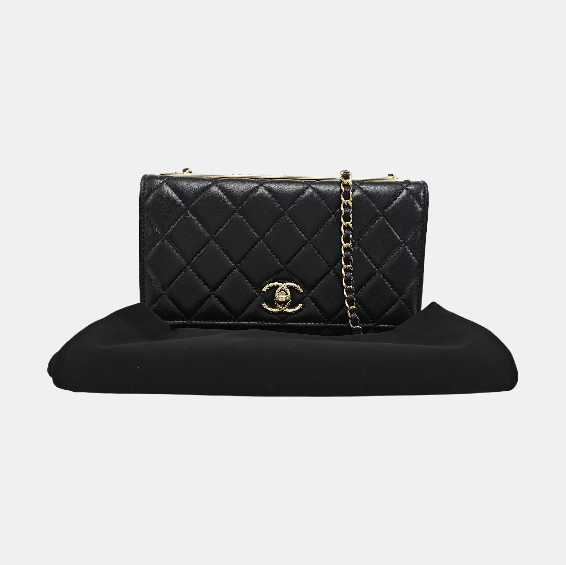 TRENDY CC WOC Quilted Lambskin Black