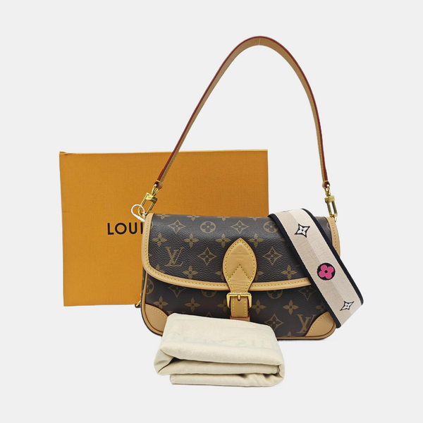 DIANE Monogram Coated Canvas Brown