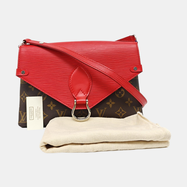 SAINT MICHEL Monogram Coated Canvas Brown