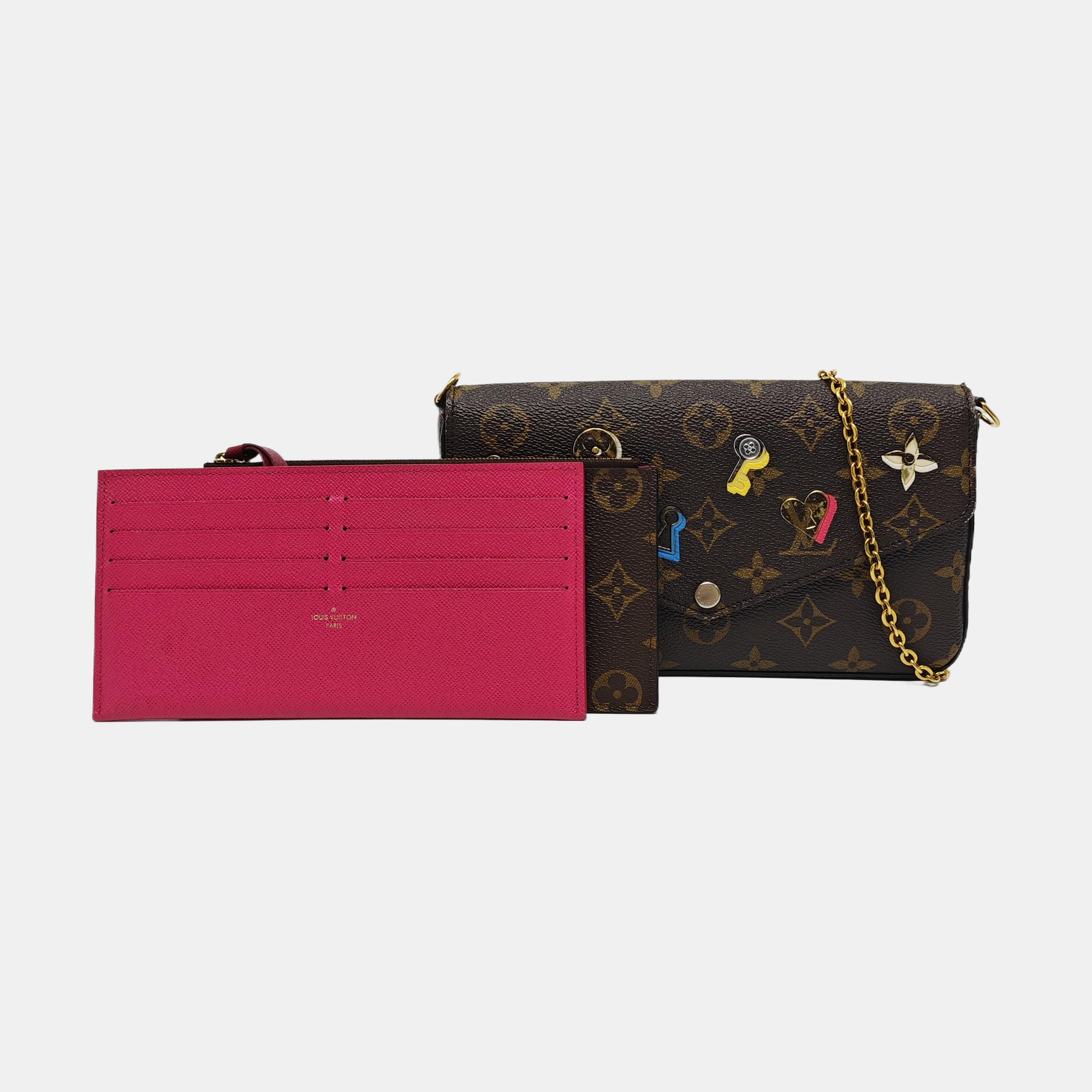 Authenticated pre-owned  FÉLICIE Monogram Coated Canvas Brown - Shoulder Bag at Looply