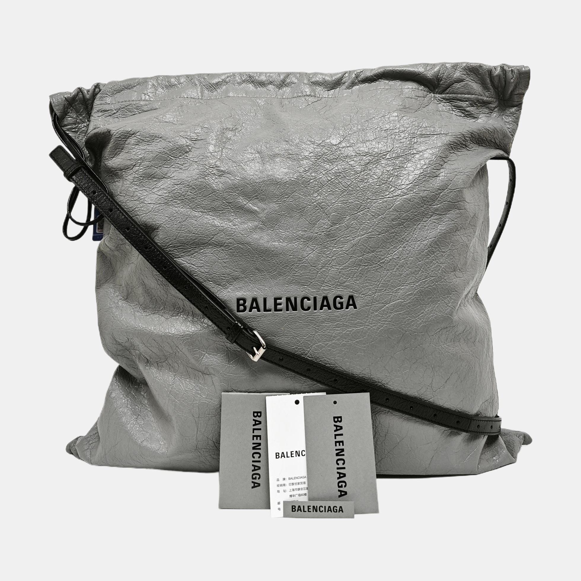 Lambskin Shoulder Bag Gray