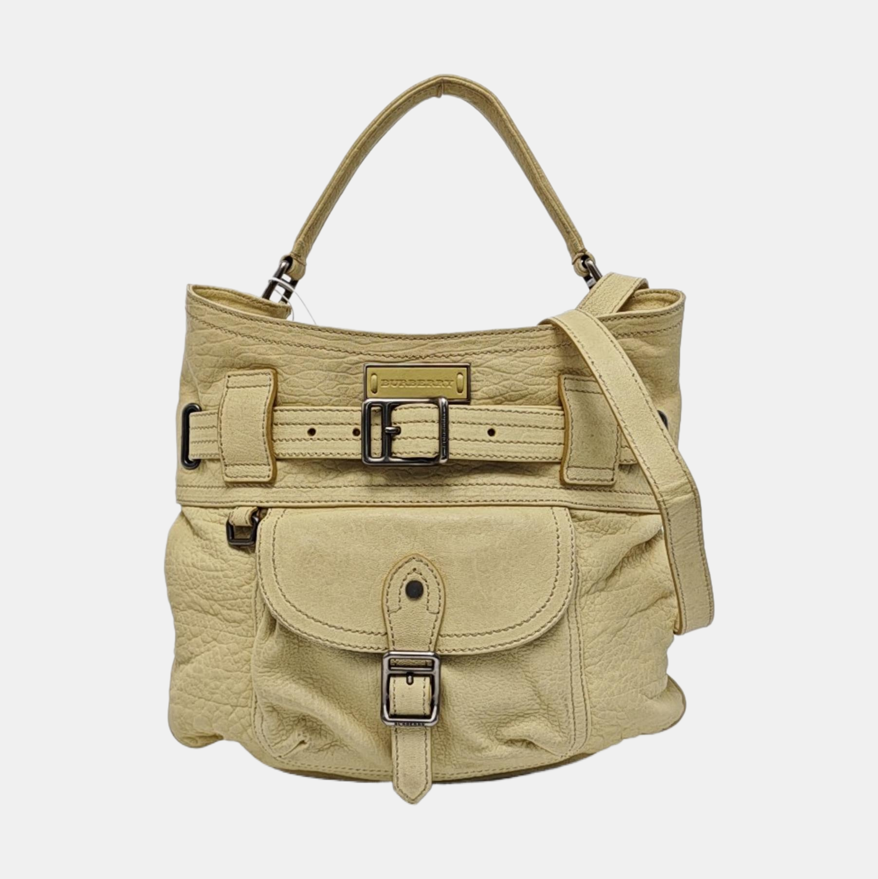 Calfskin Shoulder Bag Beige