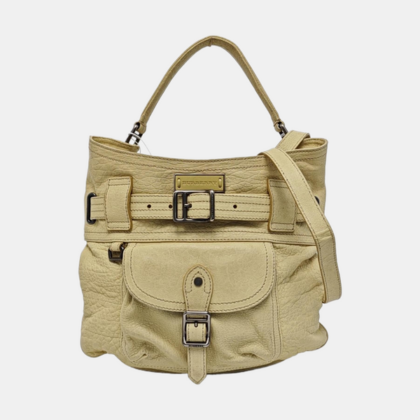 Calfskin Shoulder Bag Beige