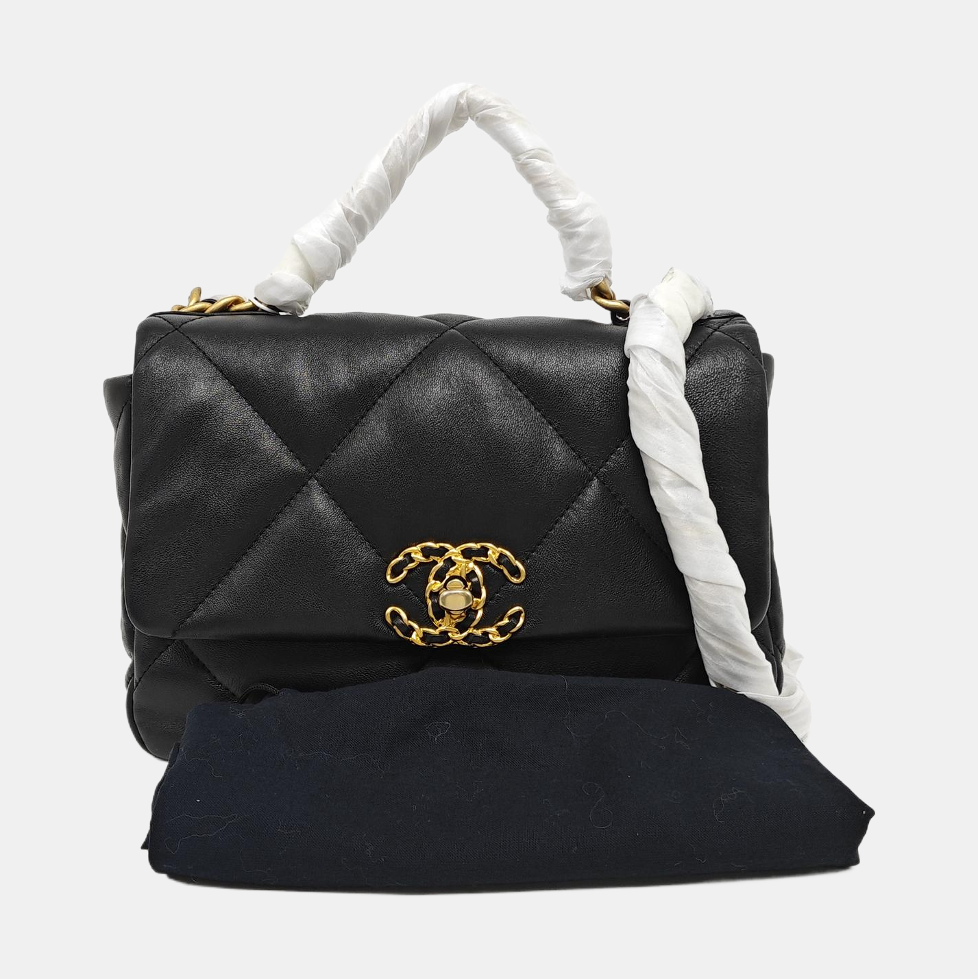 CHANEL 19 Small Quilted Lambskin Black