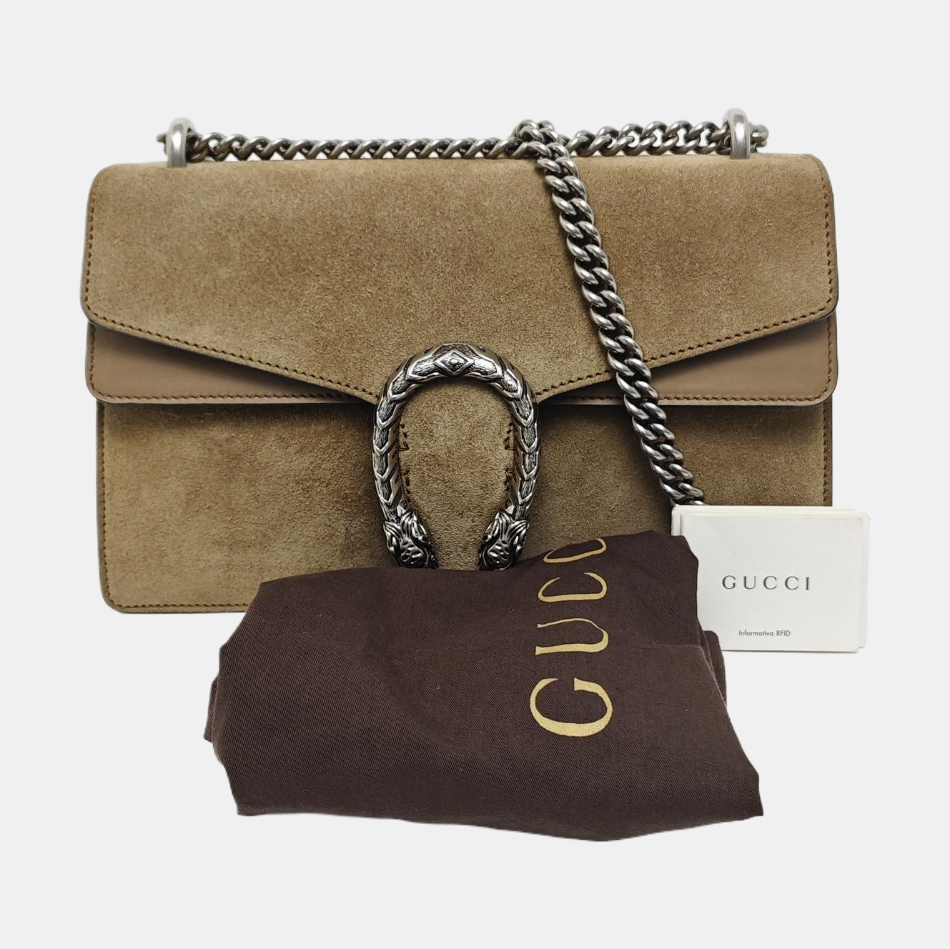 Authenticated pre-owned  Dionysus Small Suede Brown - Shoulder Bag at Looply
