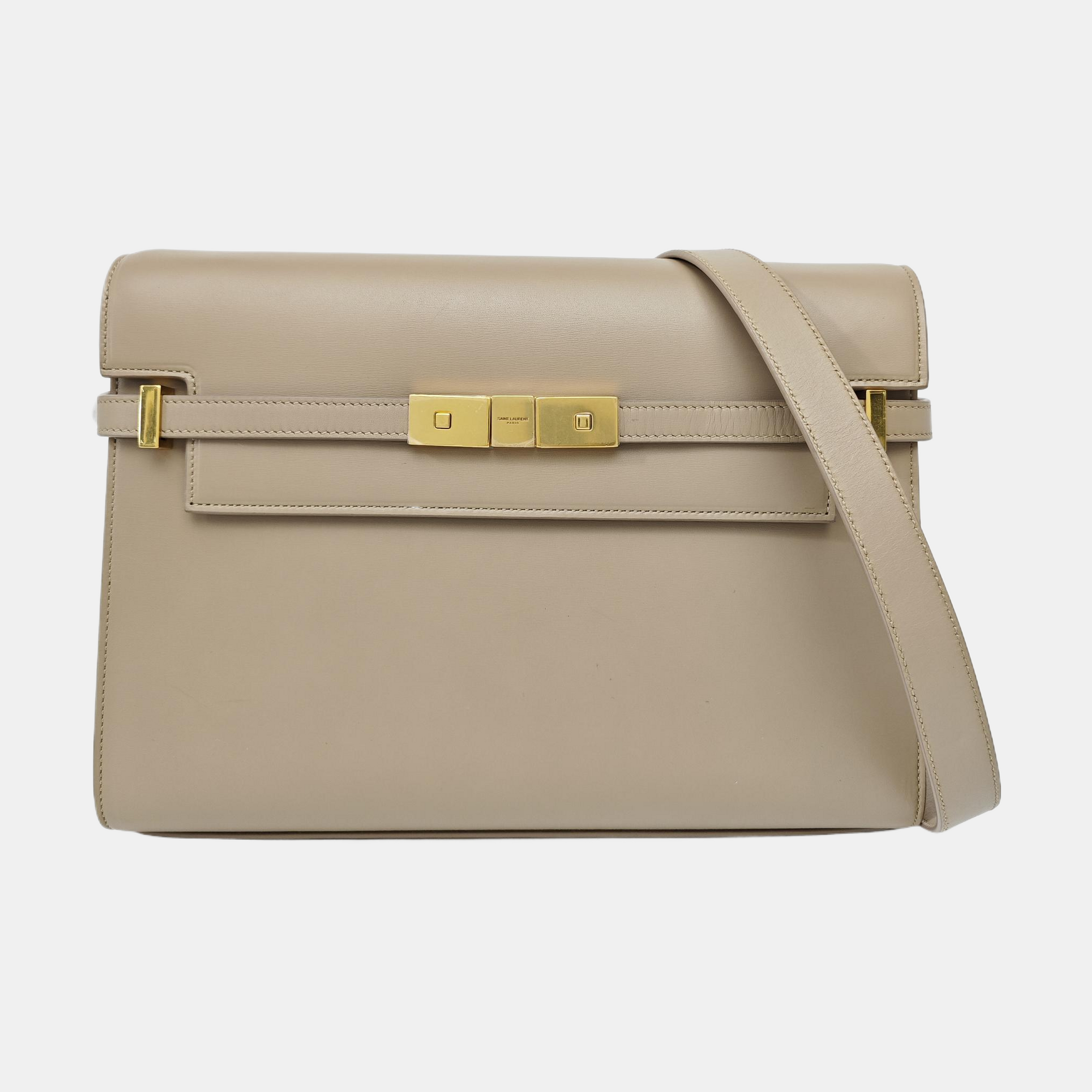 MANHATTAN Medium Calfskin Beige