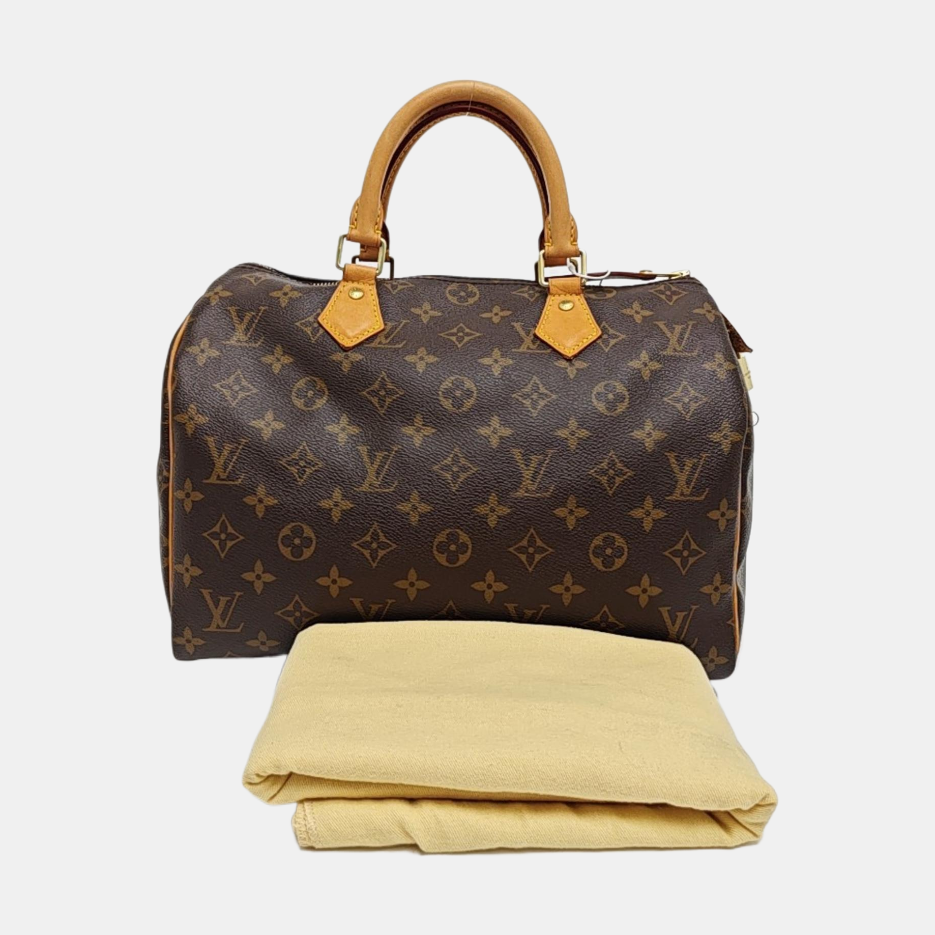 SPEEDY 30 Monogram Coated Canvas Brown