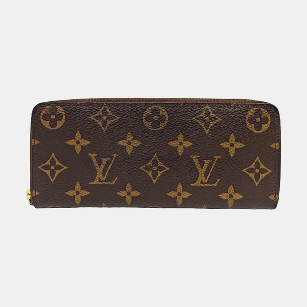 CLÉMENCE Monogram Coated Canvas Brown Wallet