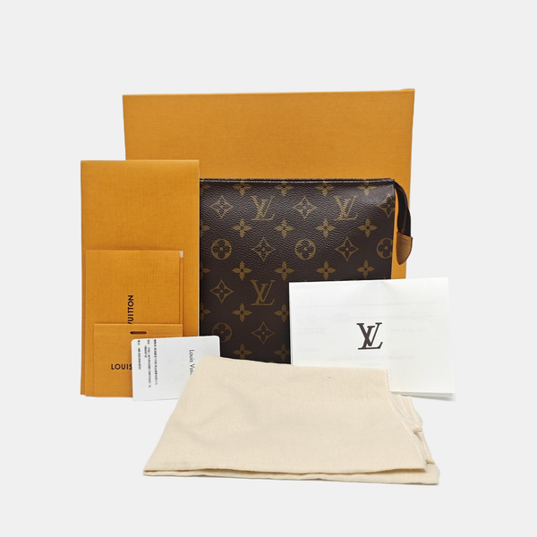 TOILET POCKET 26 Monogram Coated Canvas Brown