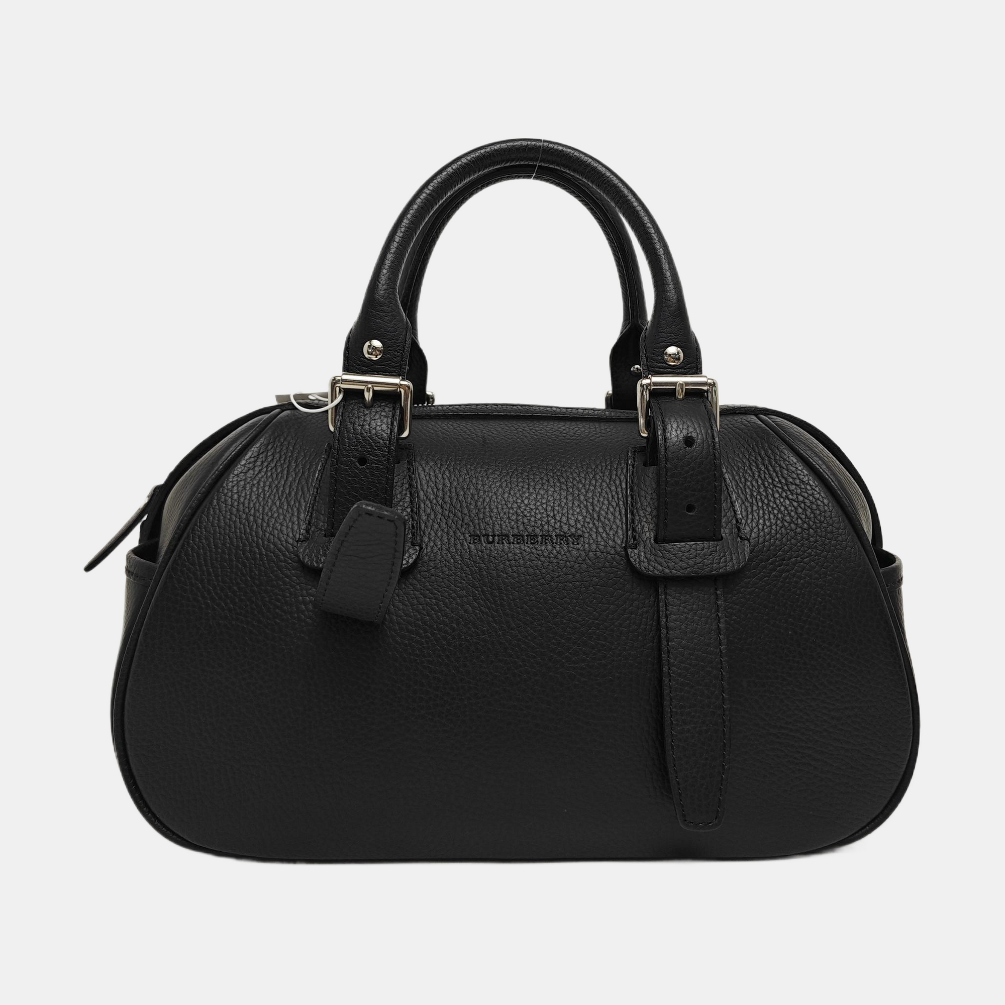 Calfskin Top Handle Bag Black