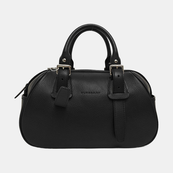 Calfskin Top Handle Bag Black
