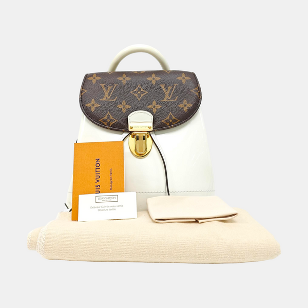 HOT SPRINGS MM Monogram Patent Leather White
