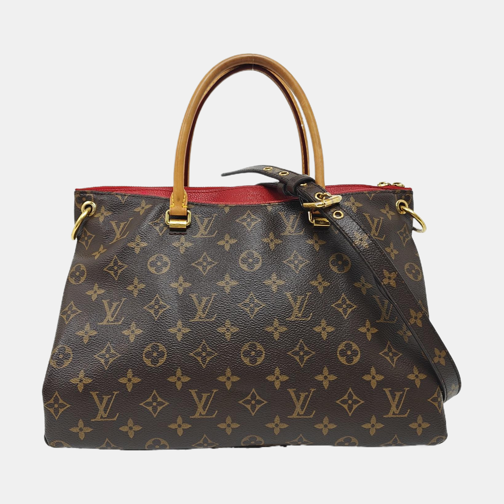 PALLAS MM Monogram Coated Canvas Brown