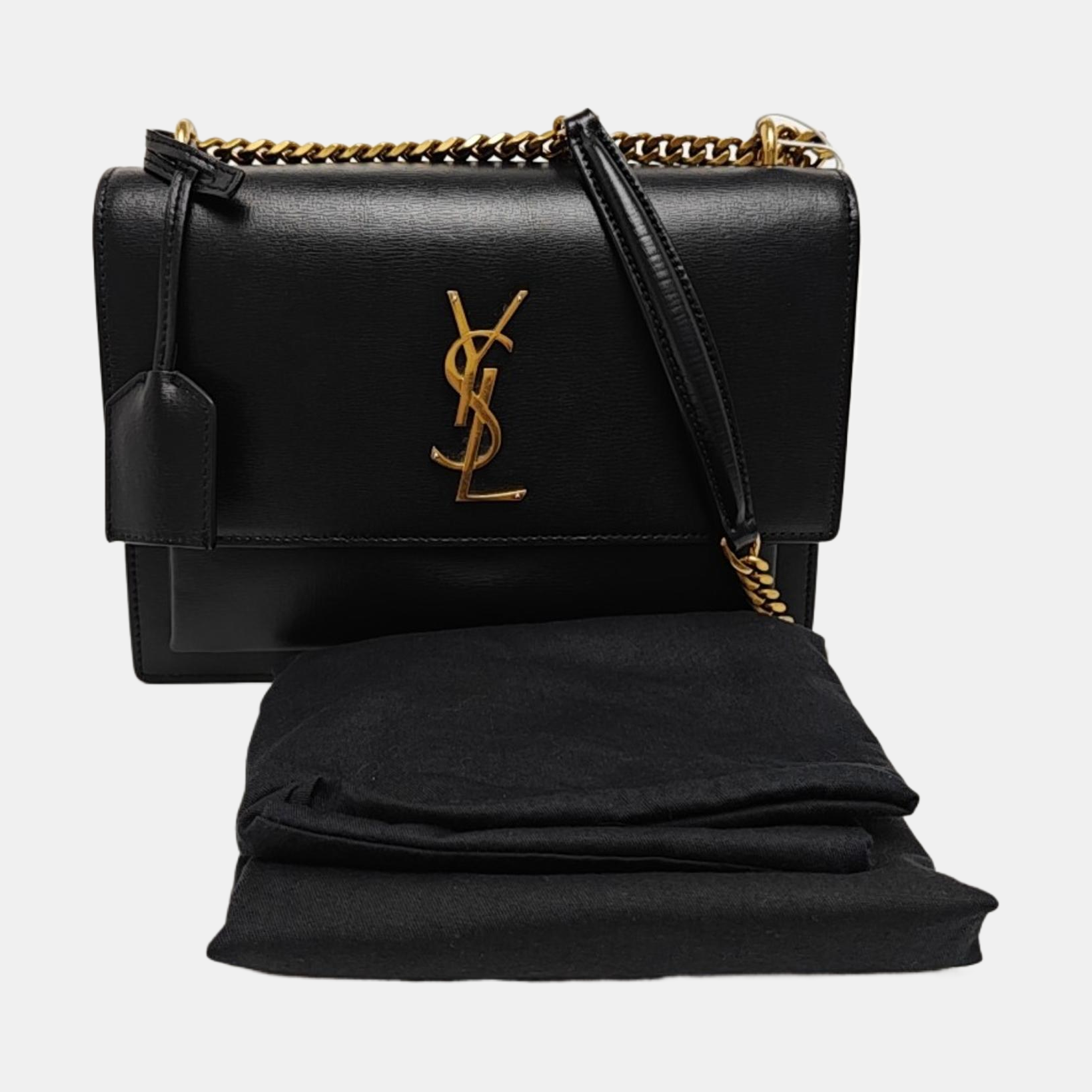 SUNSET Medium Calfskin Black