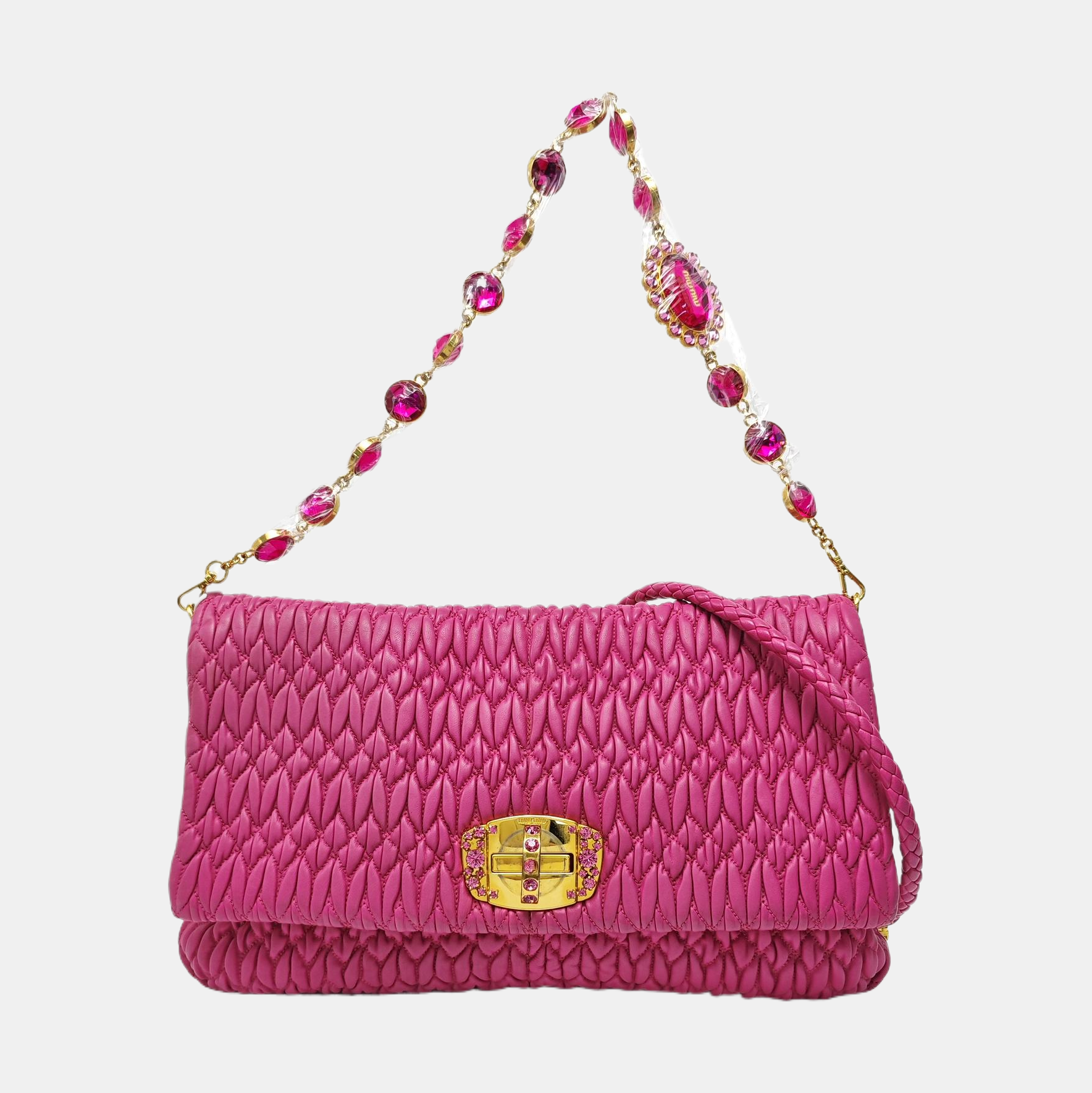 Crystal Quilted Lambskin Red