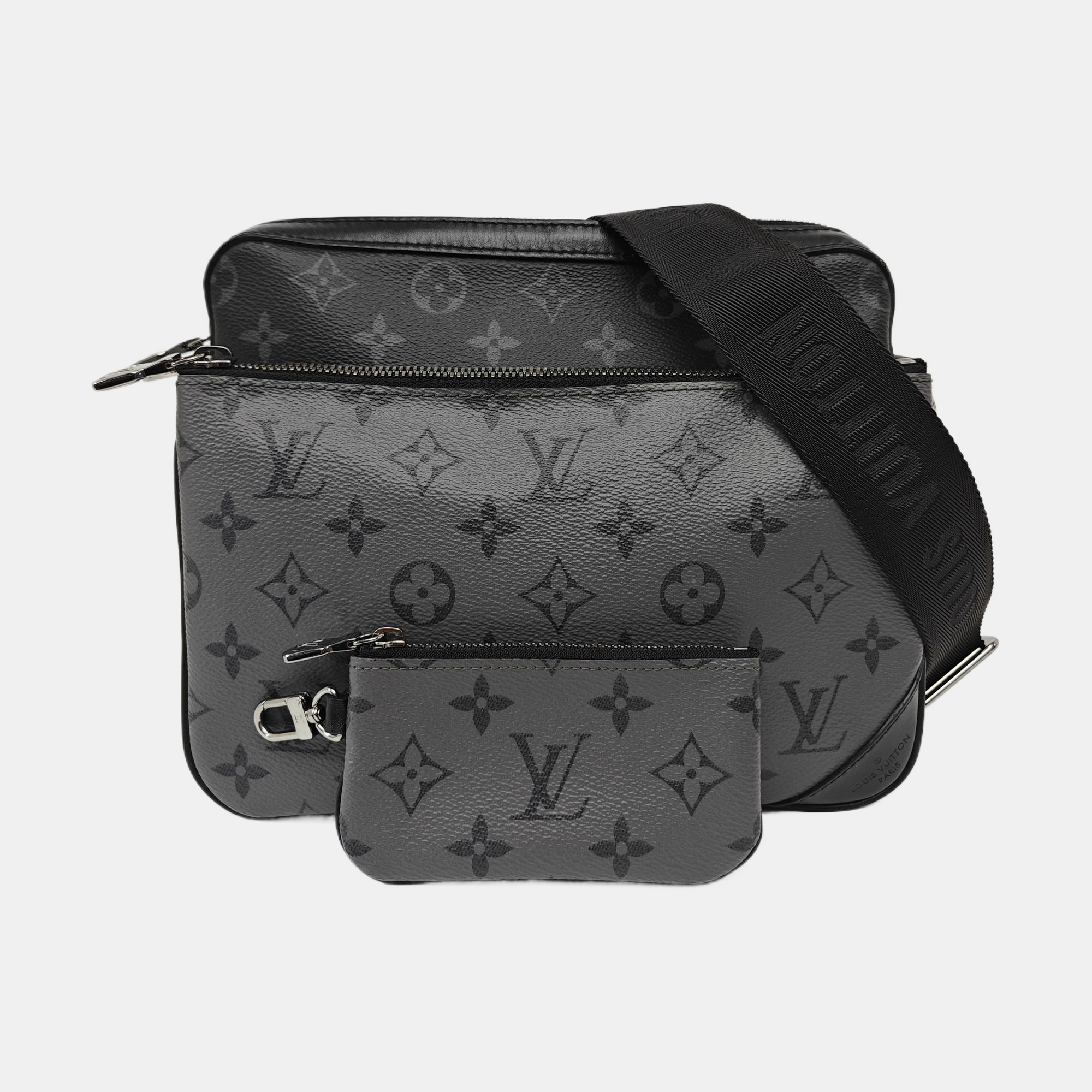 TRIO Monogram Coated Canvas Gray