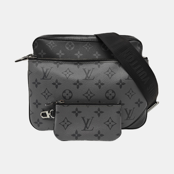 TRIO Monogram Coated Canvas Gray