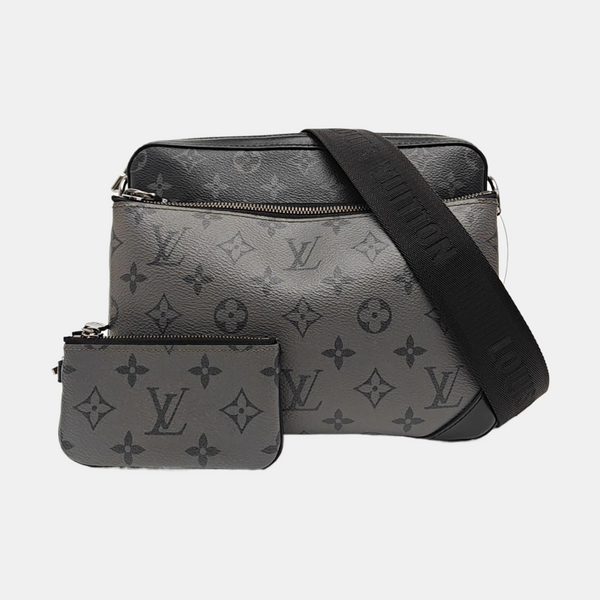 TRIO Monogram Coated Canvas Gray