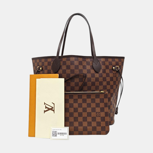 NEVERFULL MM Damier Ebene Coated Canvas Brown