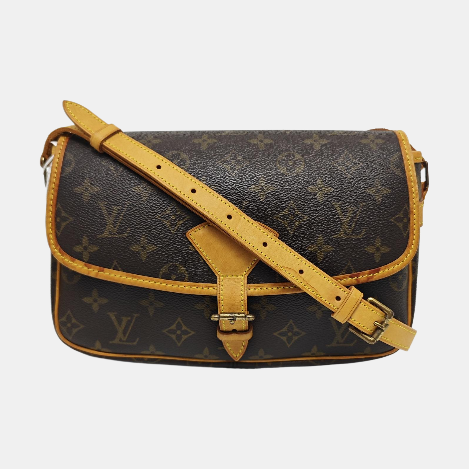 SOLOGNE PM Monogram Coated Canvas Brown