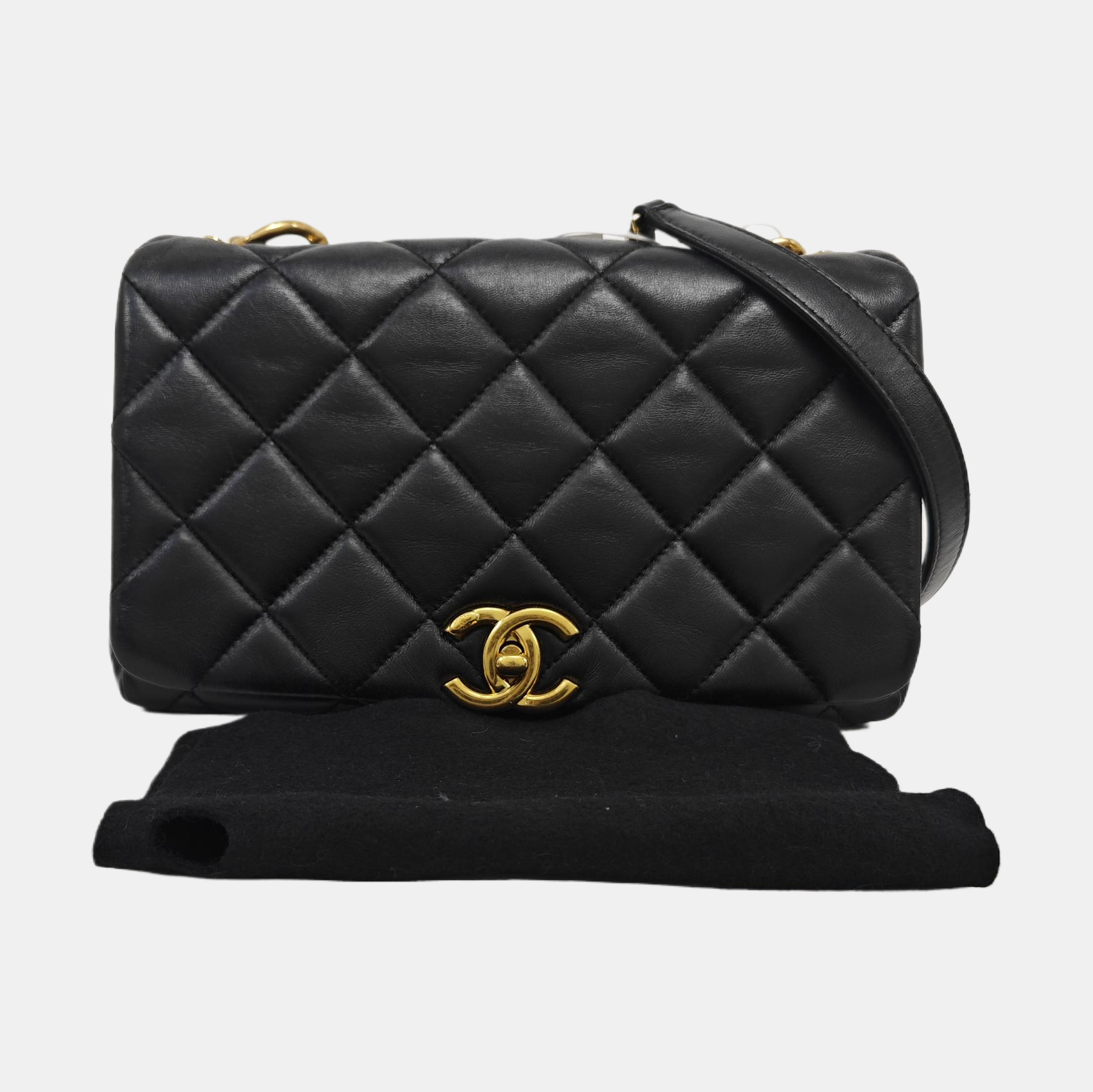Quilted Lambskin Medium Black