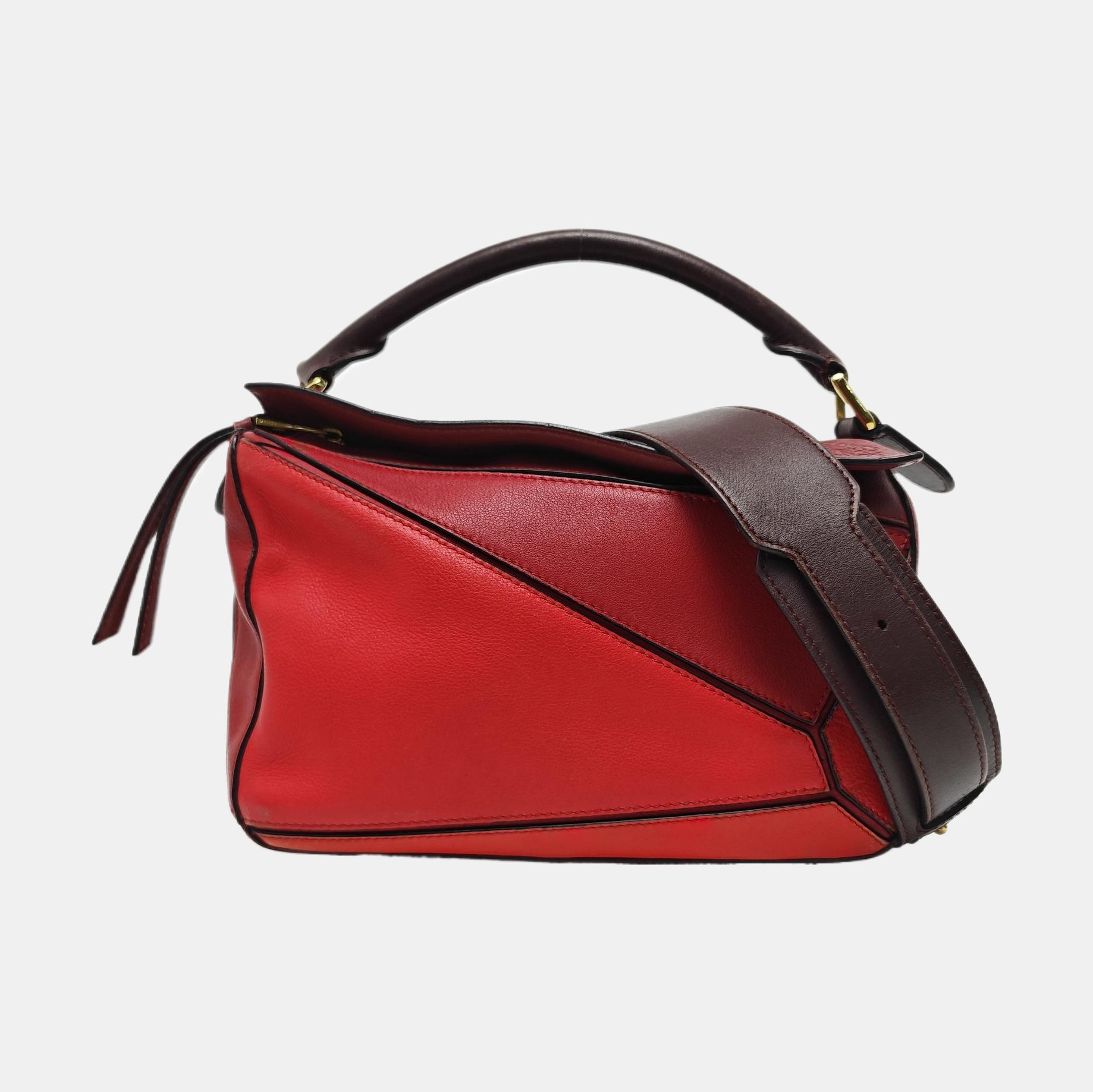 Puzzle Small Calfskin Red
