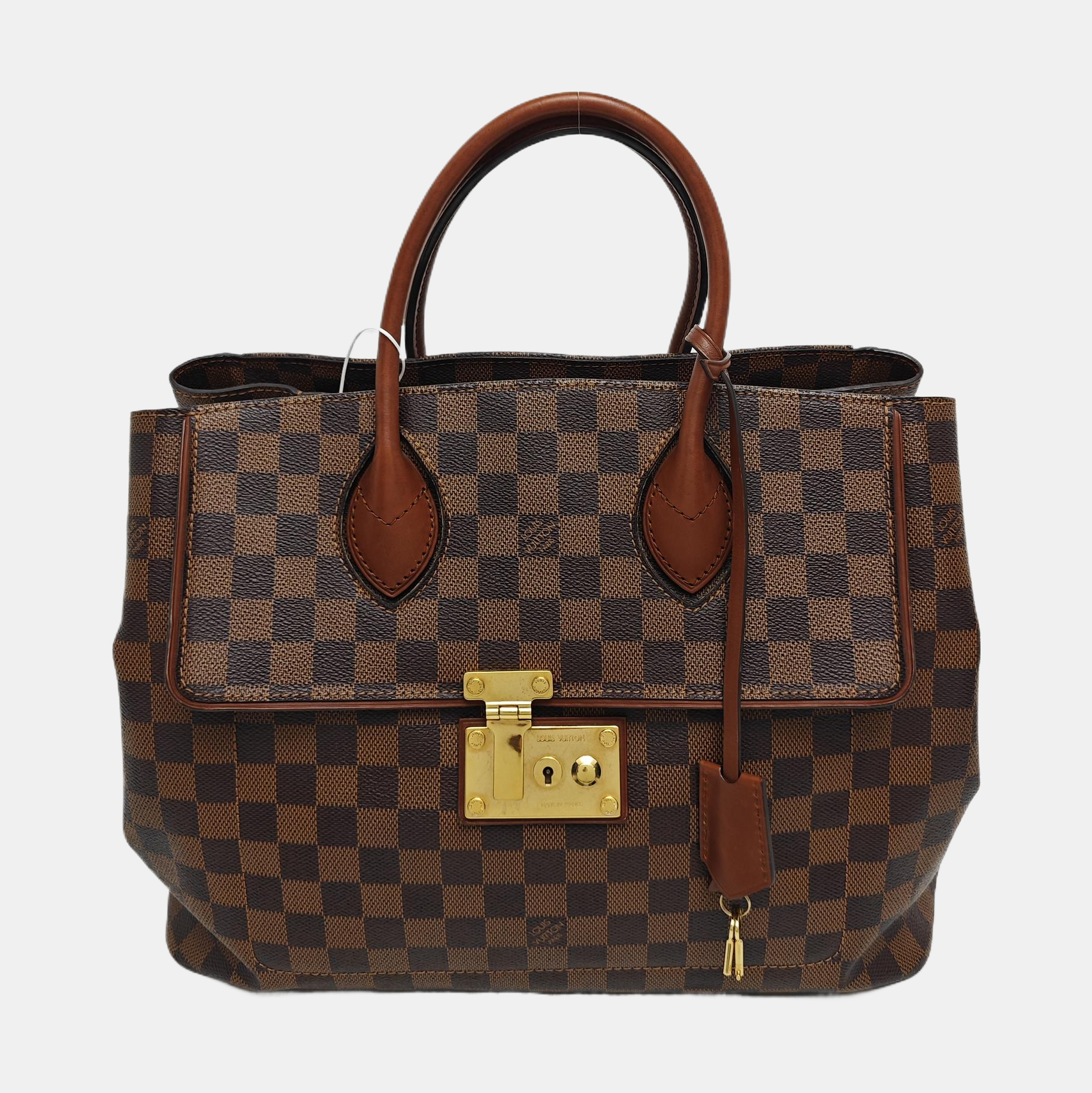 ASCOT Damier Ebene Coated Canvas Brown
