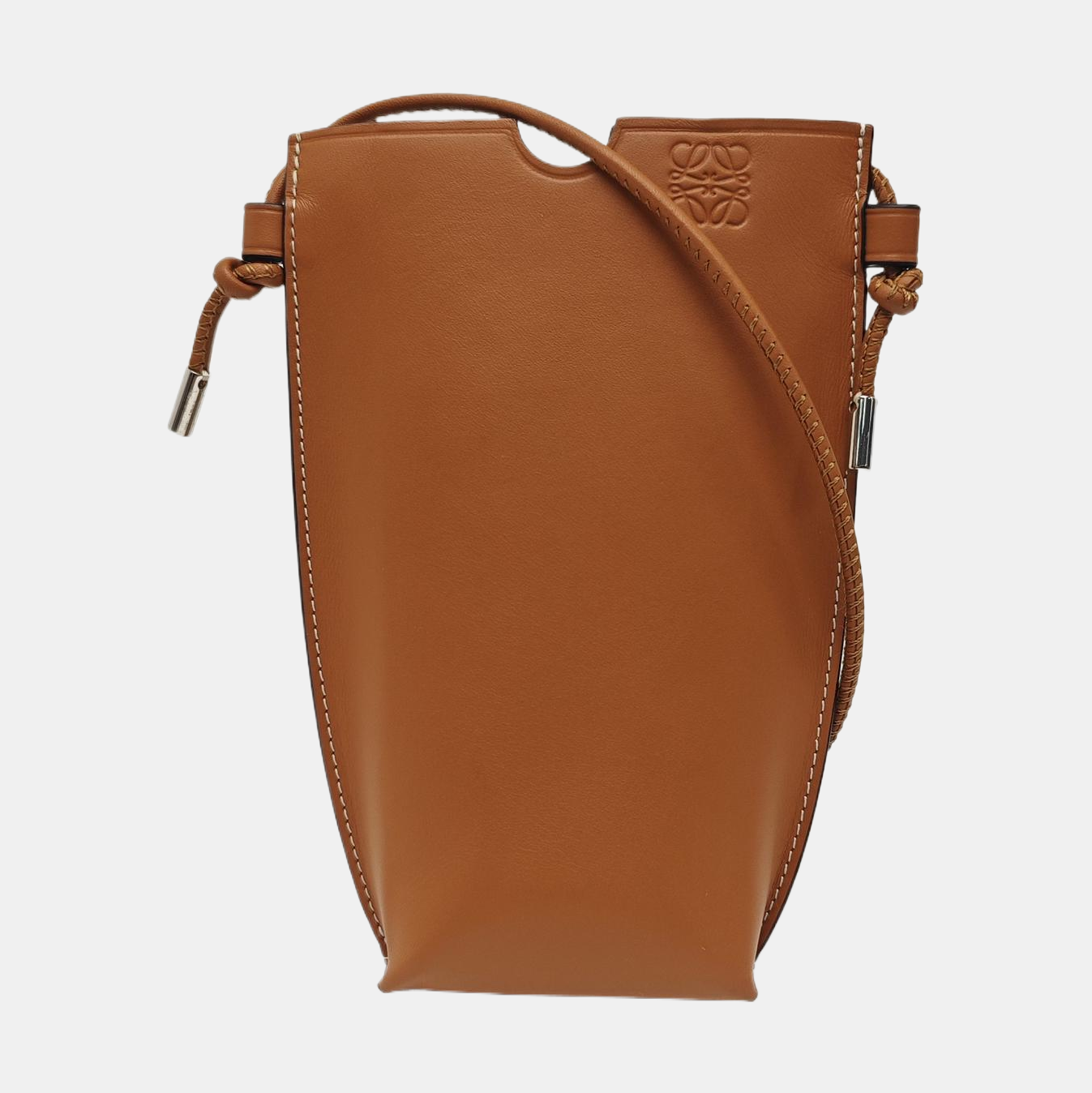 Calfskin Shoulder Bag Brown