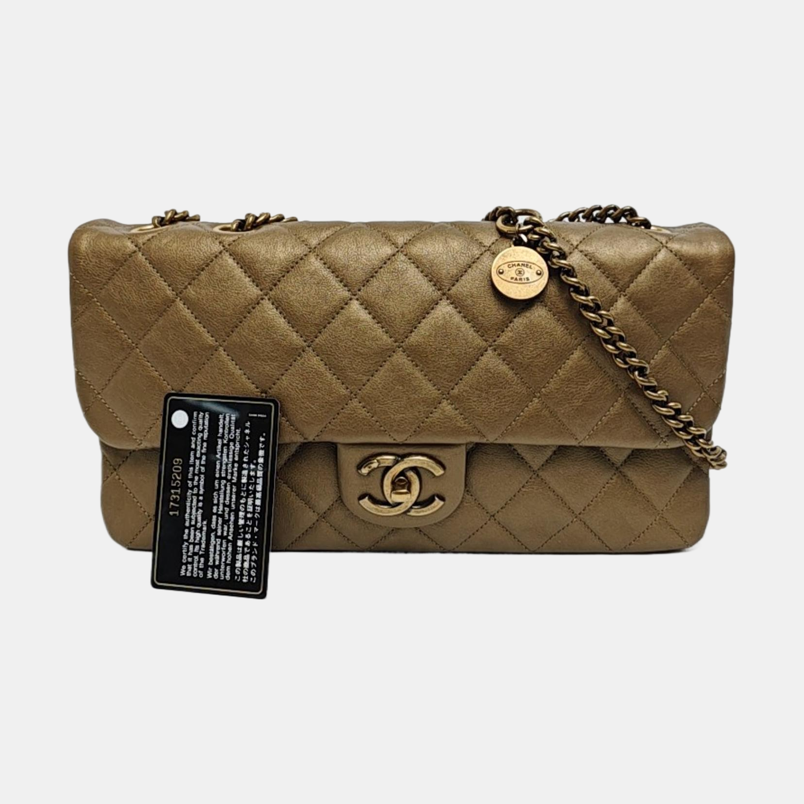 CC CROWN Quilted Calfskin Gold