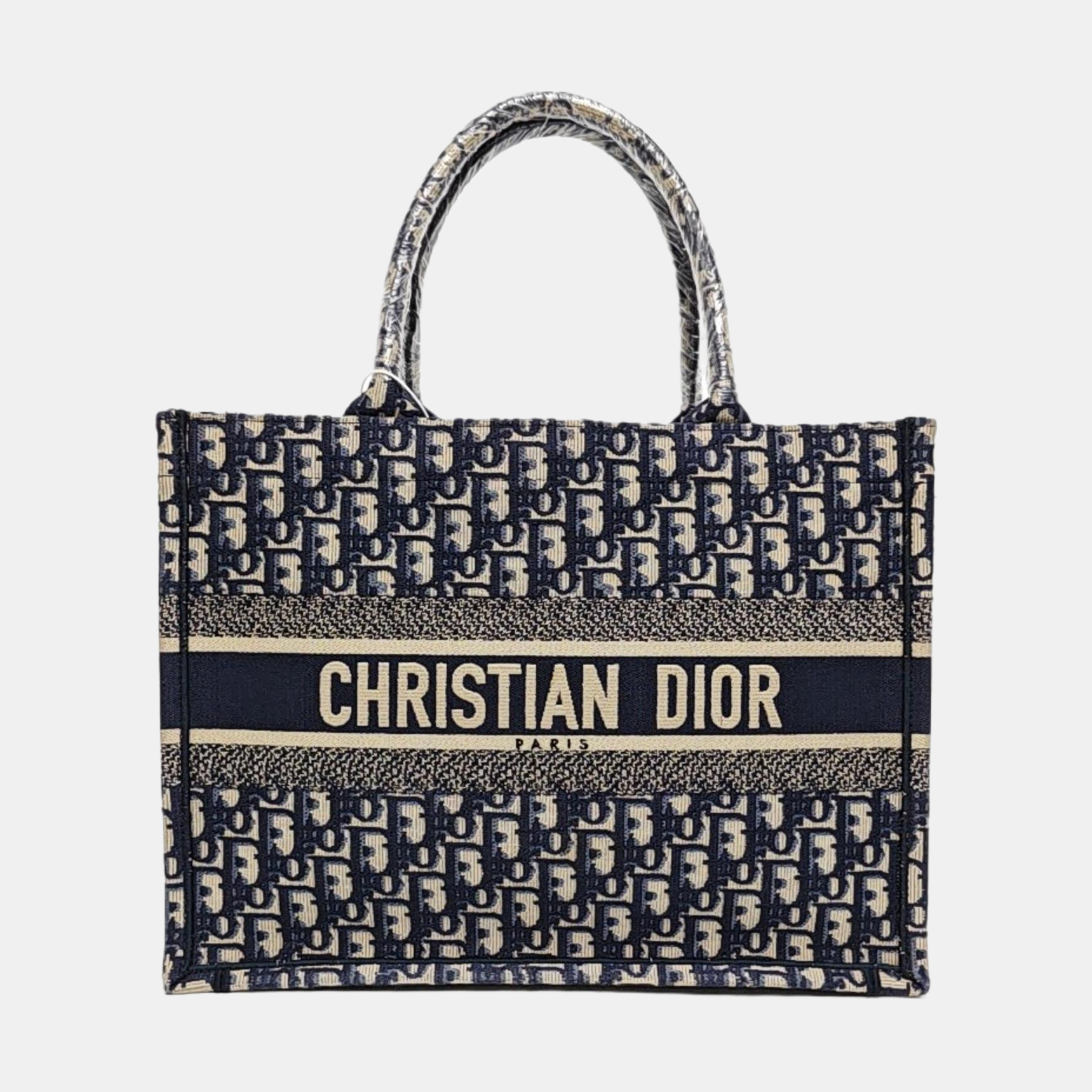 Book Tote Medium Oblique Canvas Blue