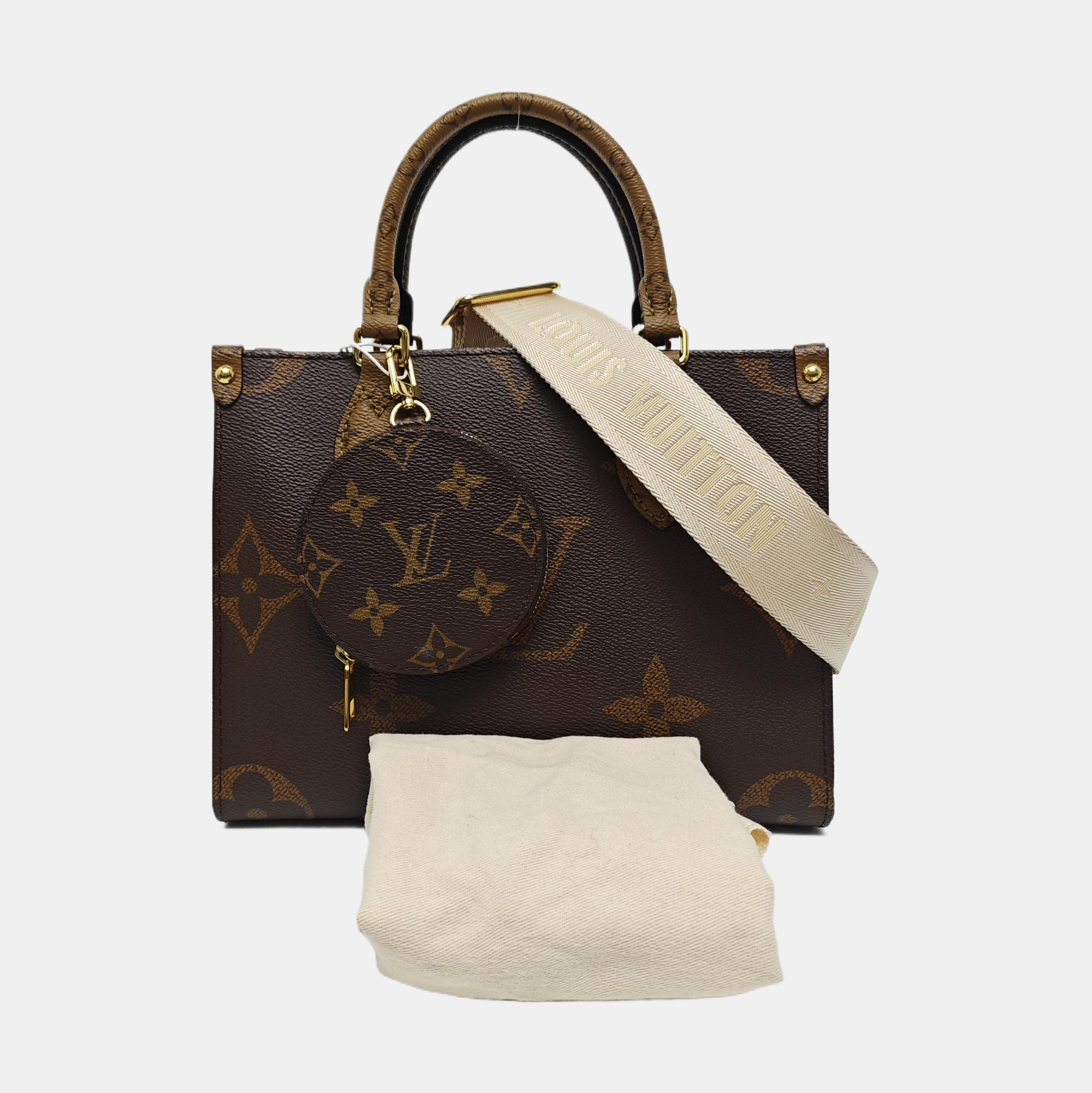 ONTHEGO PM Monogram Coated Canvas Brown