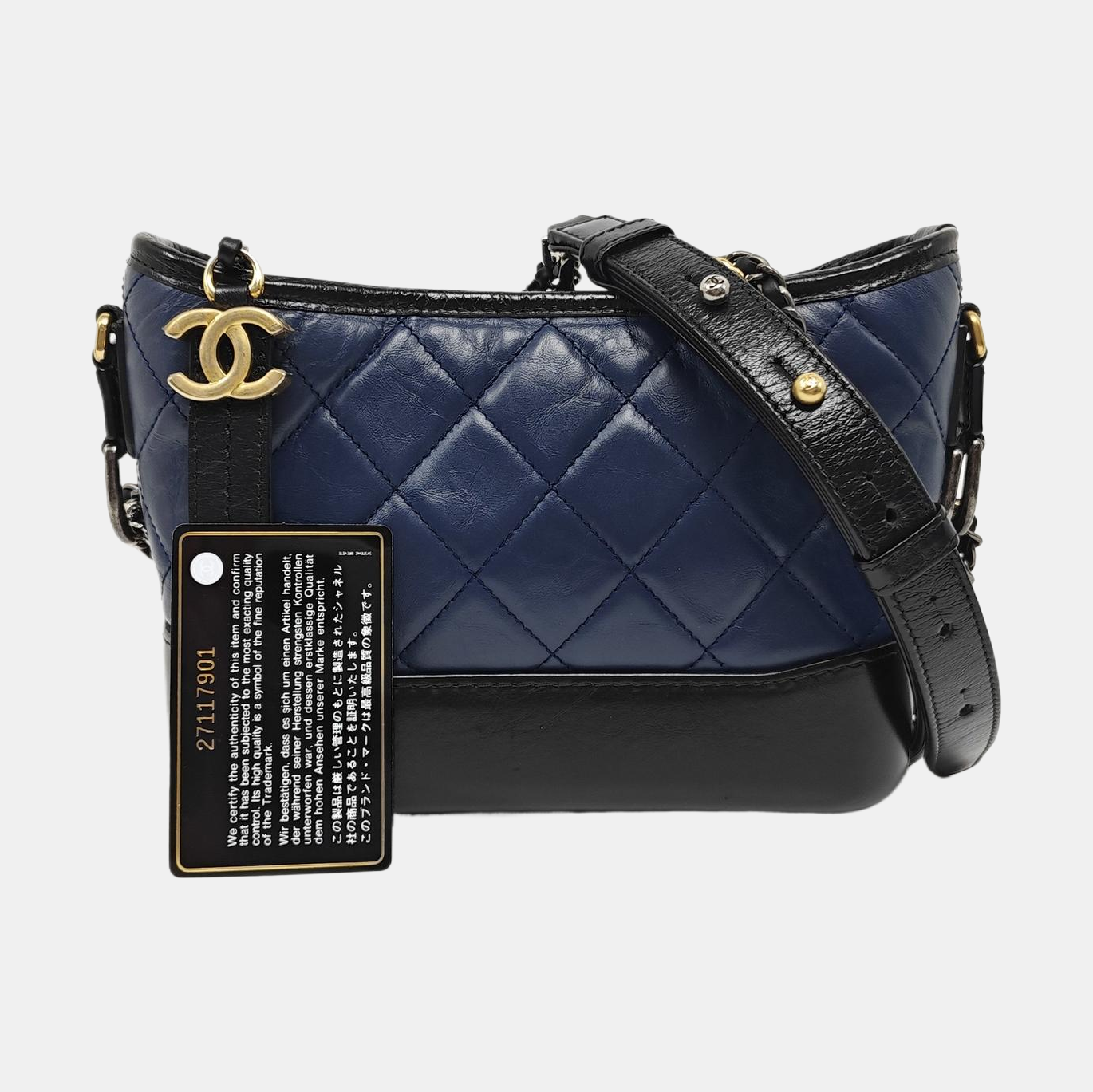 Authenticated pre-owned  GABRIELLE Quilted Calfskin Blue - Crossbody Bag at Looply