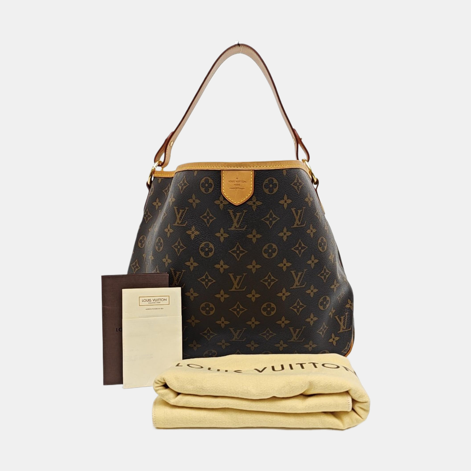 Monogram Coated Canvas Top Handle Bag Brown