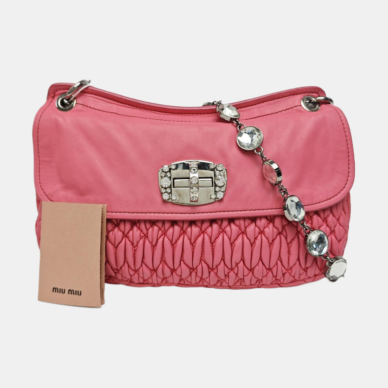 Crystal Quilted Lambskin Pink