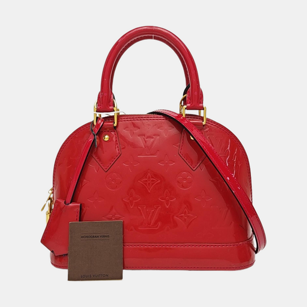 ALMA BB Monogram Patent Leather Red