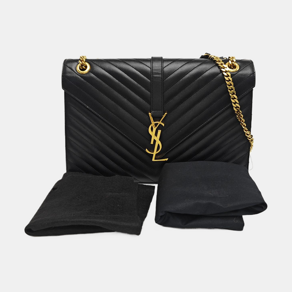 MONOGRAM Large Chevron Calfskin Black