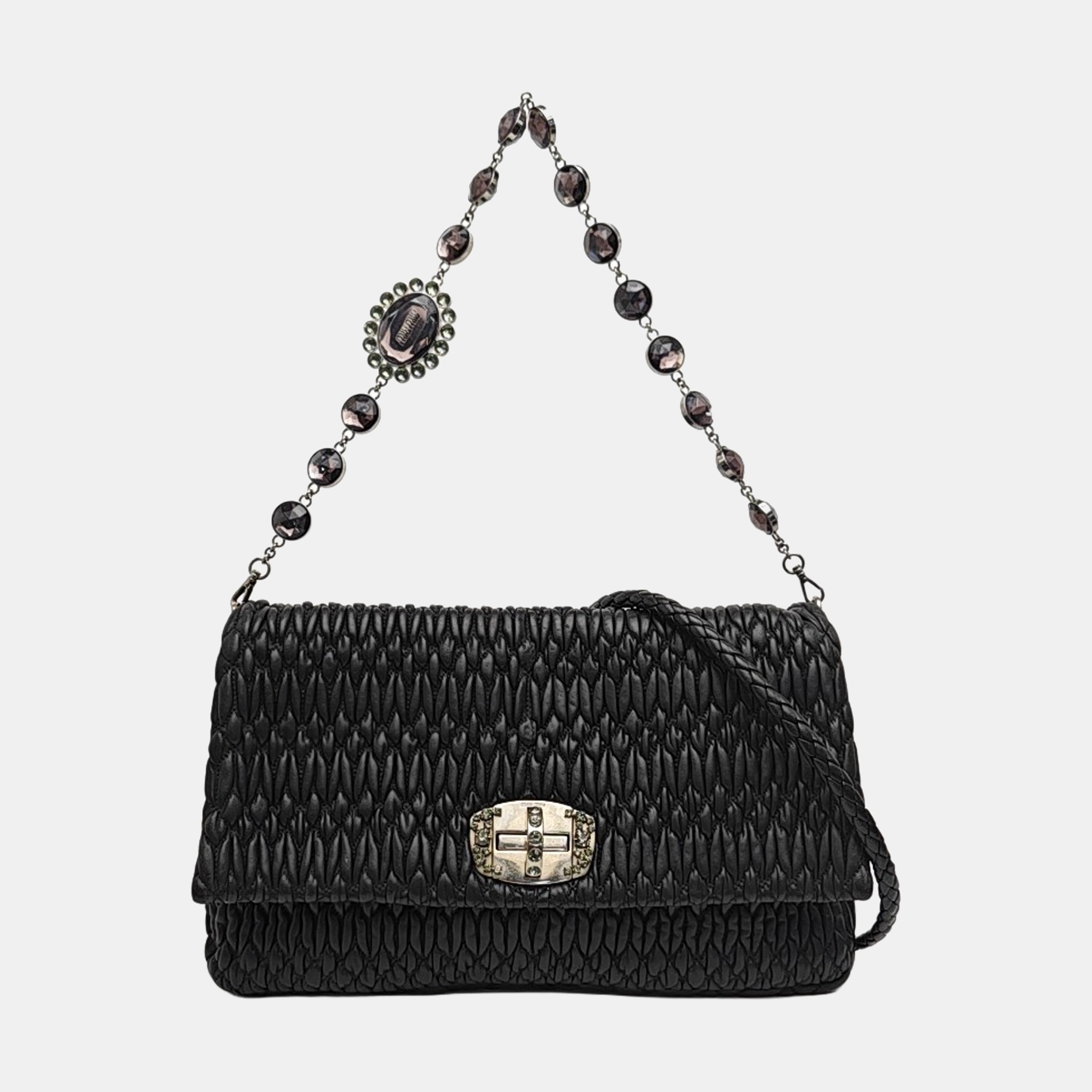 Crystal Lambskin Black