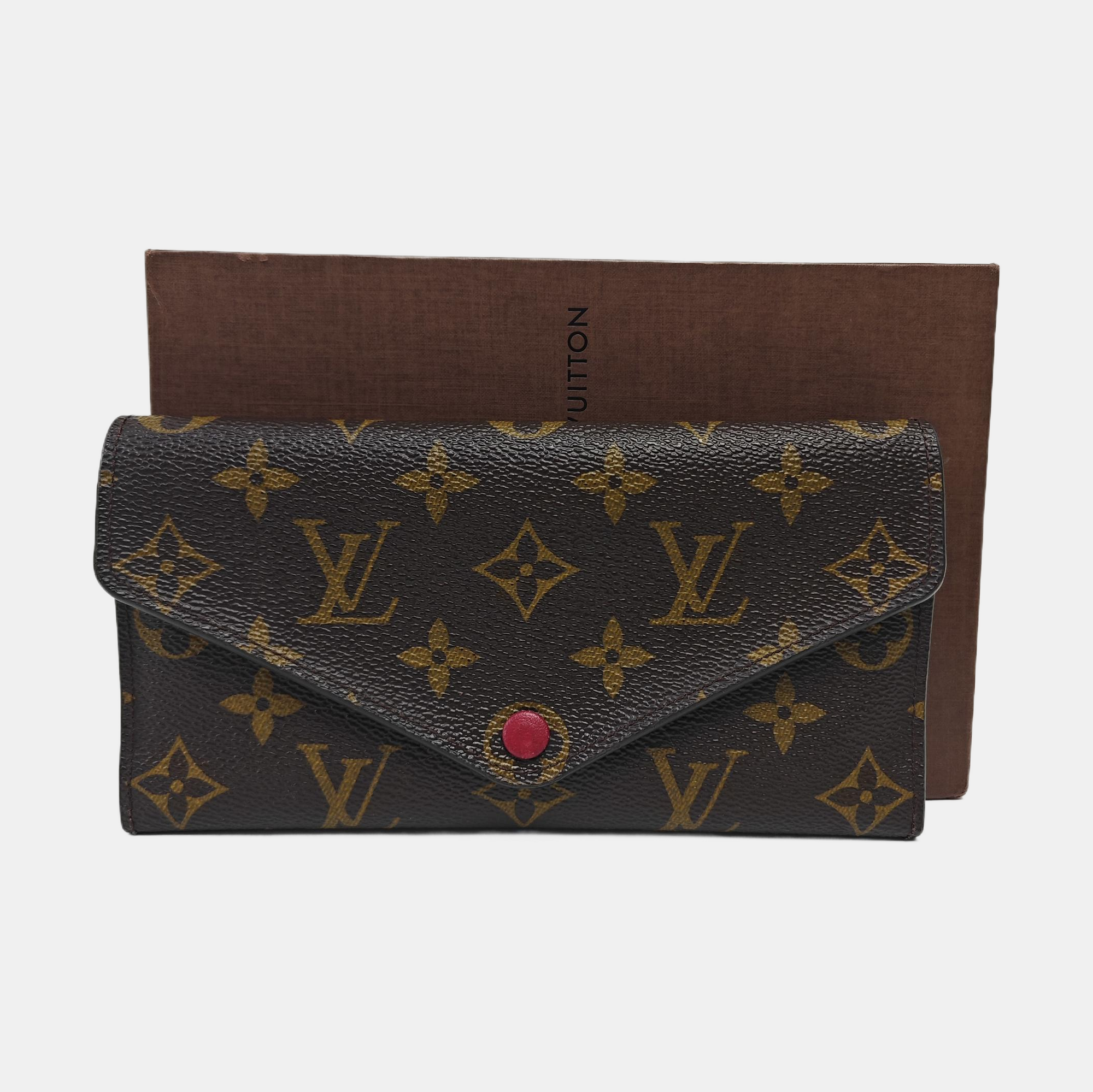 JOSÉPHINE Monogram Coated Canvas Brown Wallet