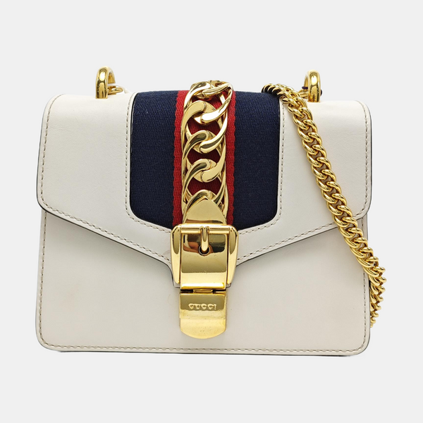 Sylvie Mini Calfskin White