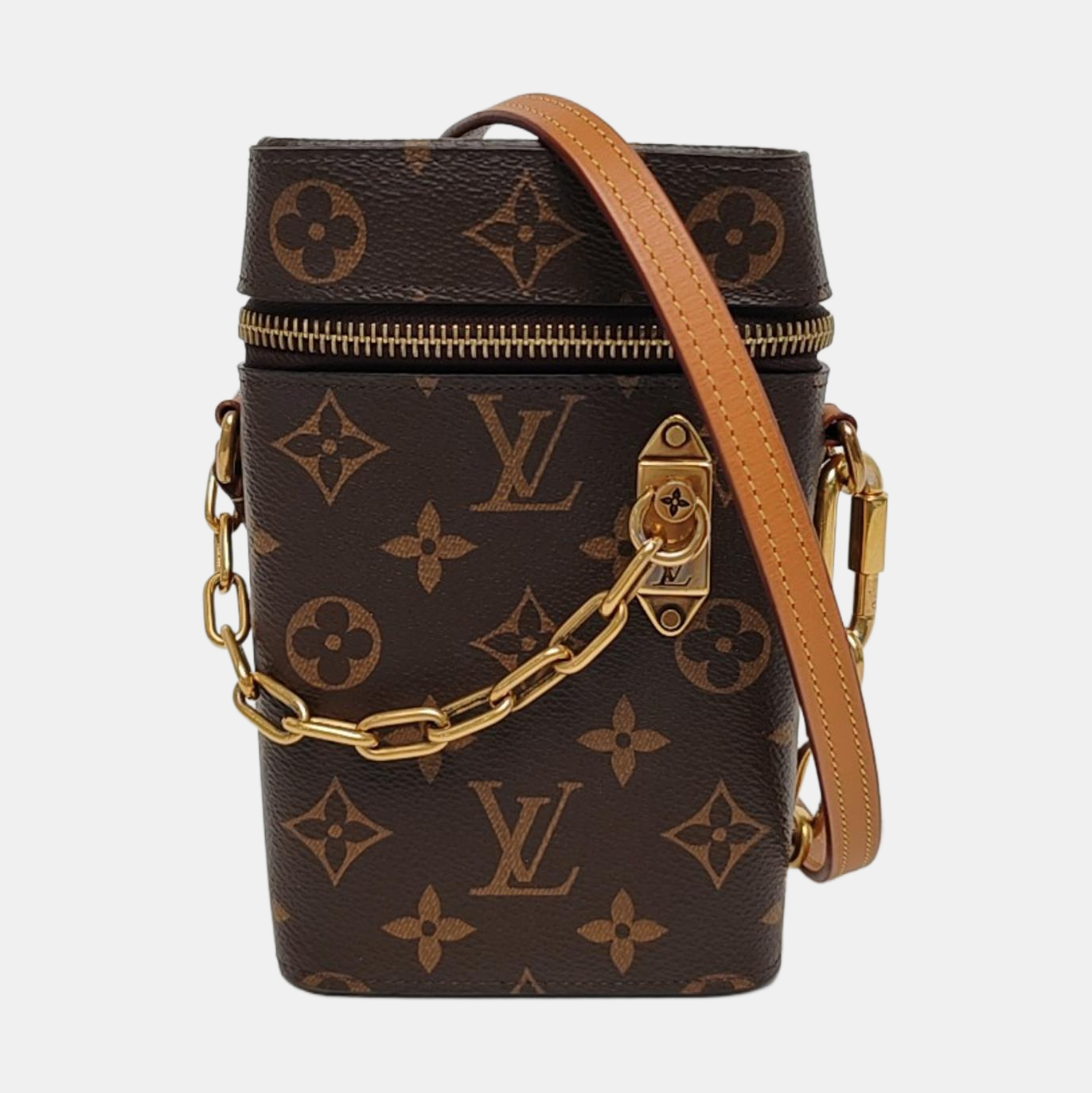 PHONE BOX Monogram Coated Canvas Brown