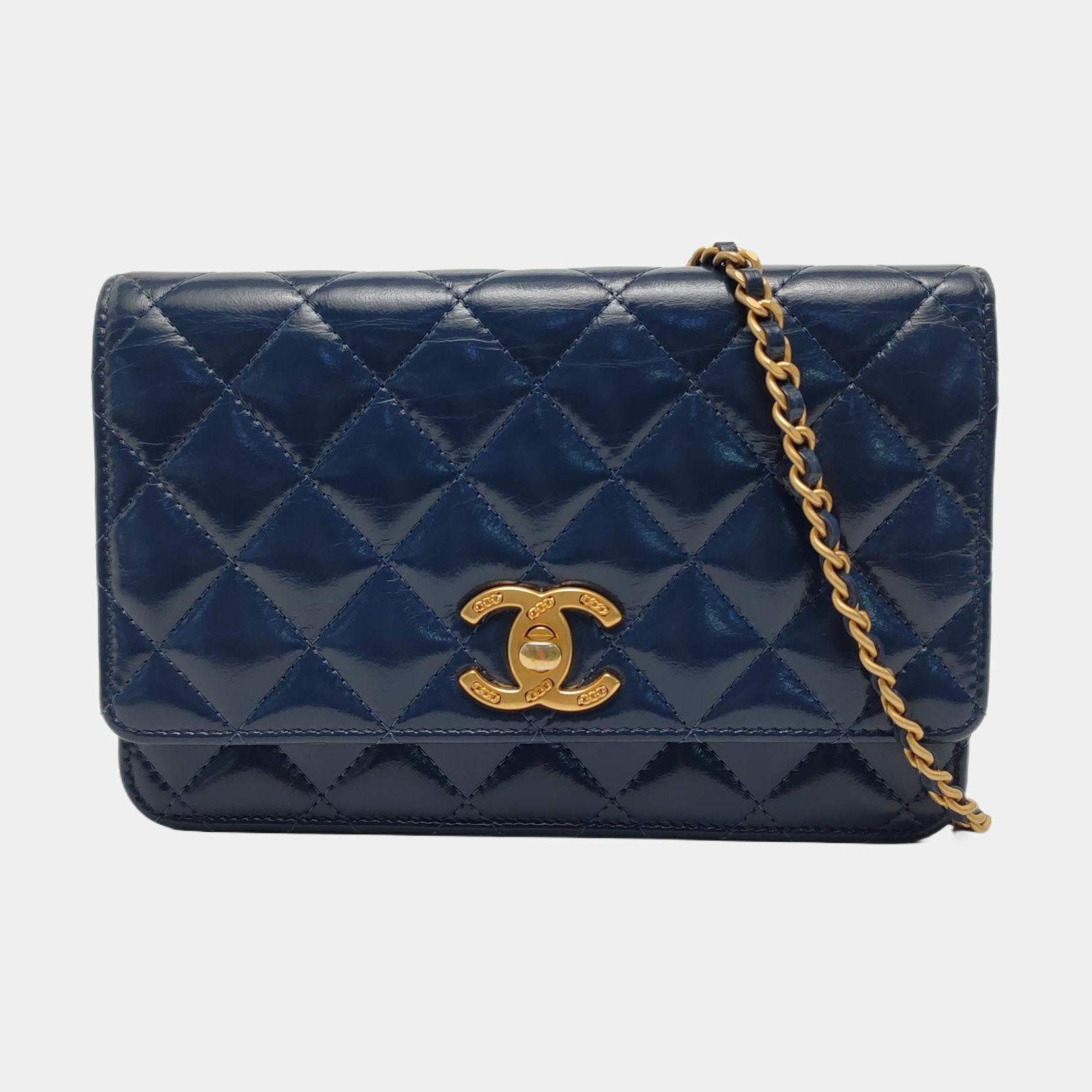 WOC Quilted Calfskin Blue