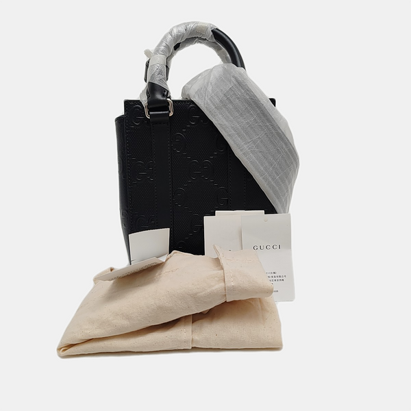 Monogram Calfskin Tote Bag Mini Black