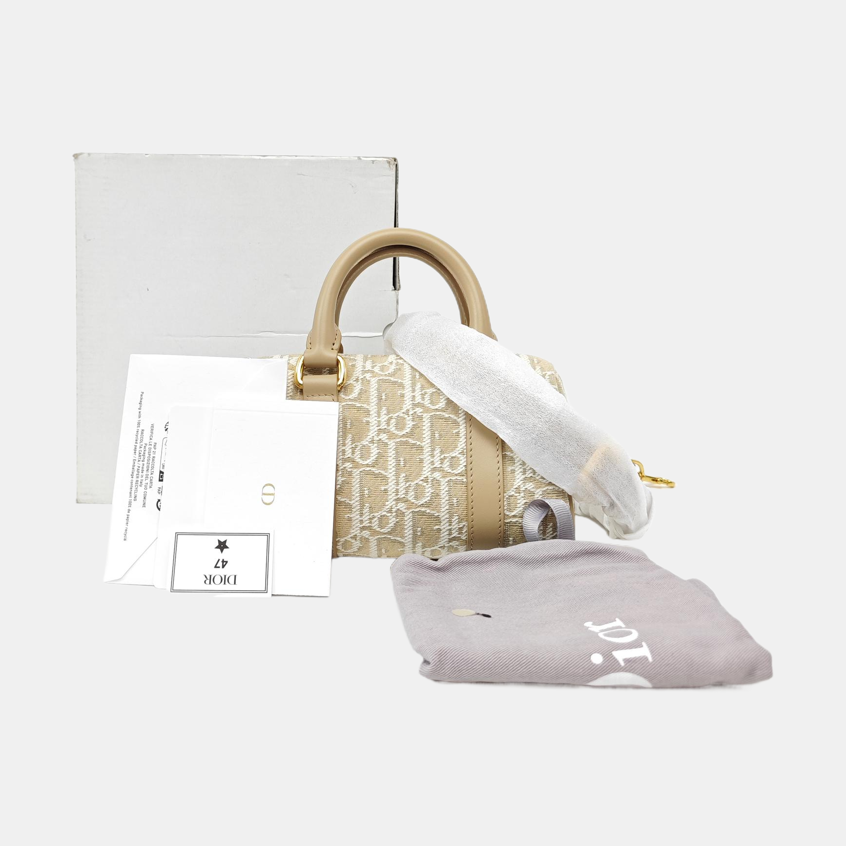 Boston Oblique Canvas Beige