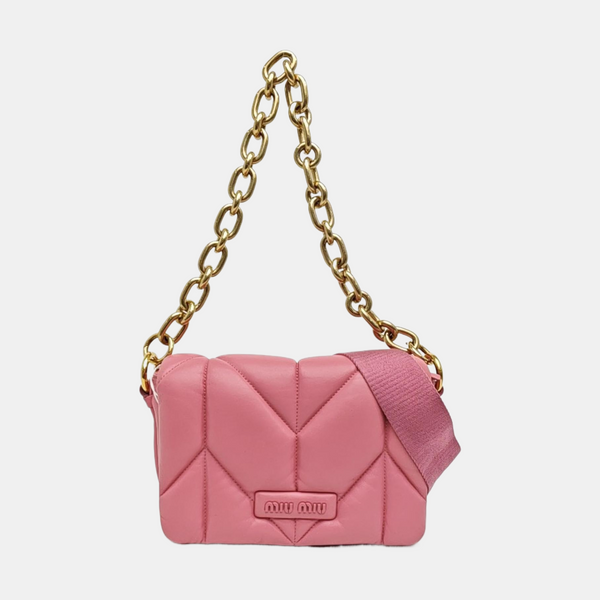 Quilted Lambskin Shoulder Bag Red