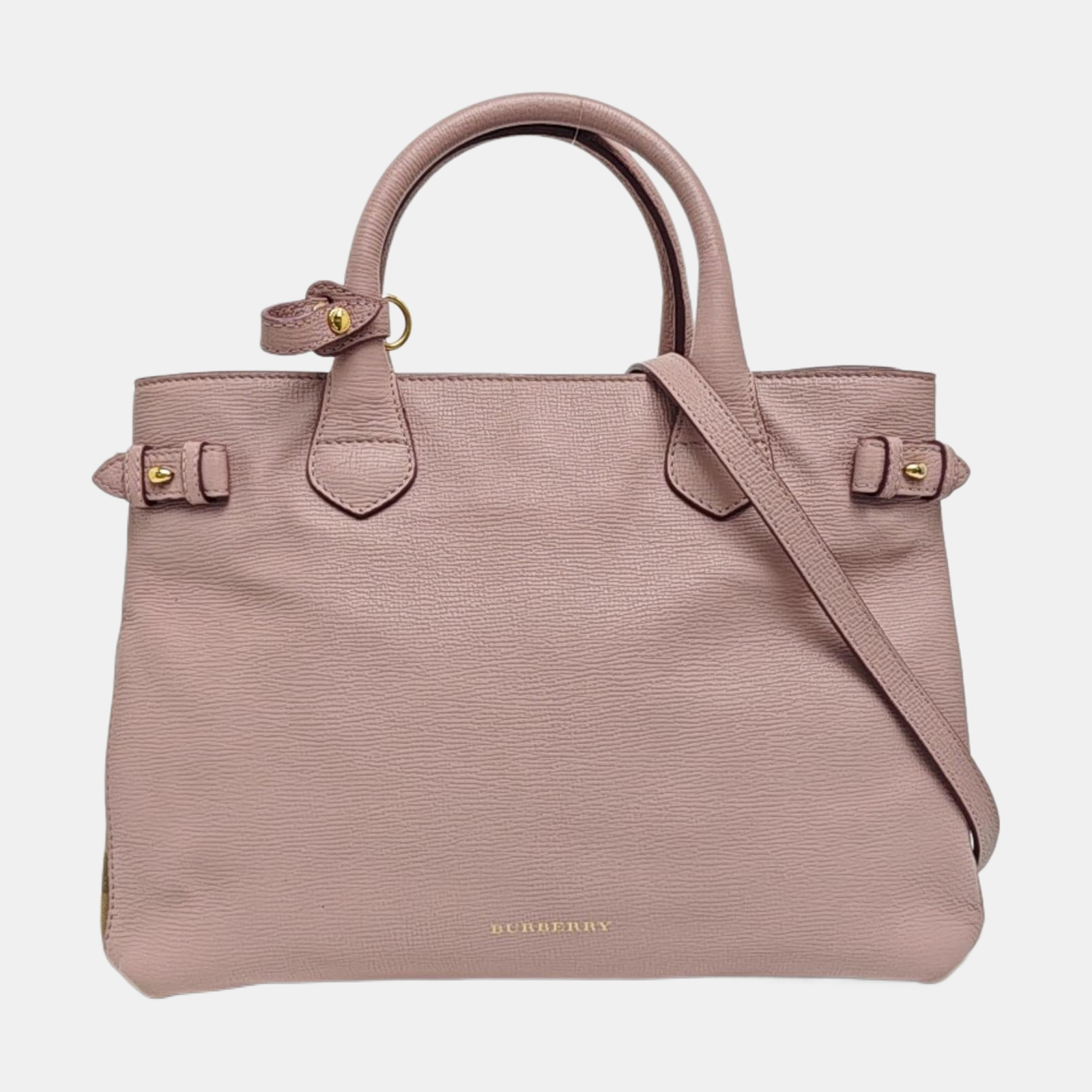 The Banner Medium Calfskin Pink